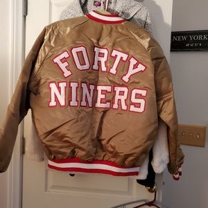 NWOT San Francisco 49ers  Satin Starter Jacket Vin